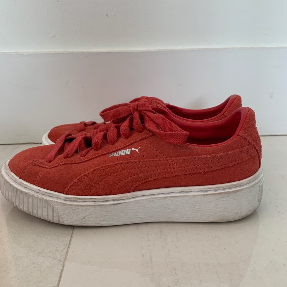 Red Puma sneakers